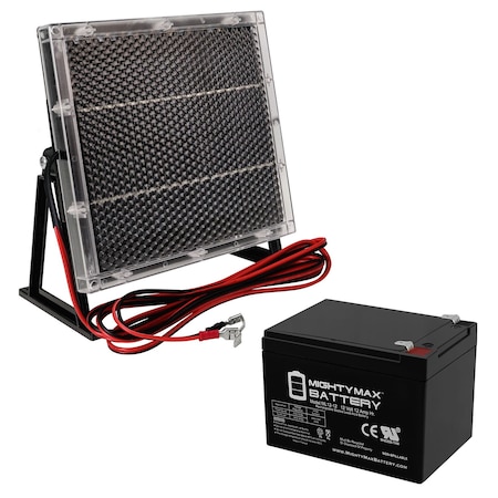 12V 12AH Replaces BB Battery BP12-12-T2 With 12V Solar Panel